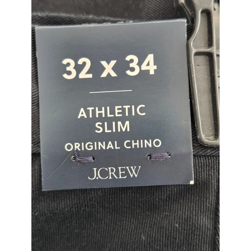 J. Crew Original Chino Pant Athletic Slim‎ Mens 32x34 Black NWT $98 CO401